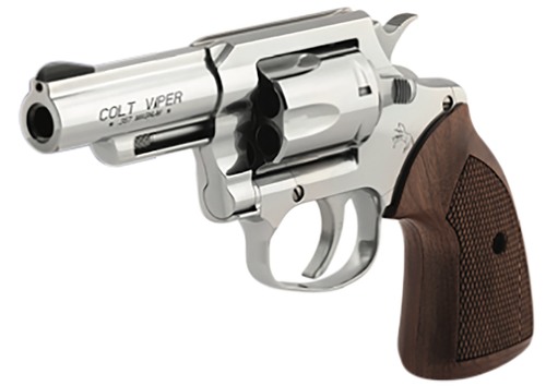 Colt Mfg VIPERSP3WRR Viper  357 Mag/38 Special 6rd 3" 1/2 Lug Stainless Steel Barrel, Stainless Steel Cylinder & Frame, American Walnut Grip, Exposed Hammer