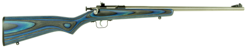 Crickett KSA2223 Youth  22 LR 1rd 16.12" Stainless Steel Barrel, Fixed Front/Adjustable Rear Peep Sights, Blue Laminate Stock w/11.5" LOP, Rebounding Firing Pin Safety