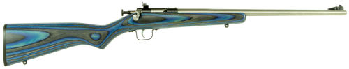 Crickett KSA2223 Youth  22 LR 1rd 16.12" Stainless Steel Barrel, Fixed Front/Adjustable Rear Peep Sights, Blue Laminate Stock w/11.5" LOP, Rebounding Firing Pin Safety