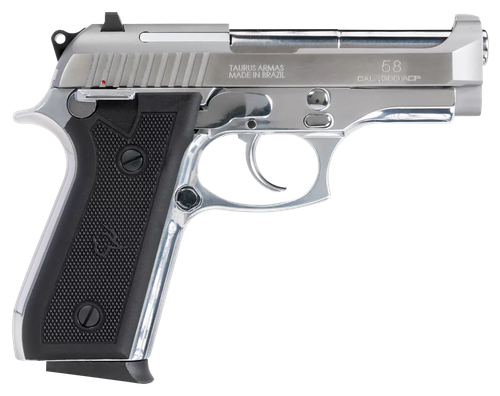Taurus 1-58149 58  380 ACP 15+1 4" Matte Stainless Steel Barrel, Matte Serrated Stainless Steel Slide, Matte Stainless Aluminum Frame w/Beavertail, Black Polymer Grip