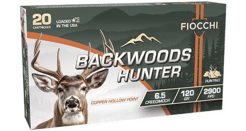 Fiocchi 65CMBHC Backwoods Hunter  6.5Creedmoor 120gr Copper Hollow Point 20 Per Box/10 Case