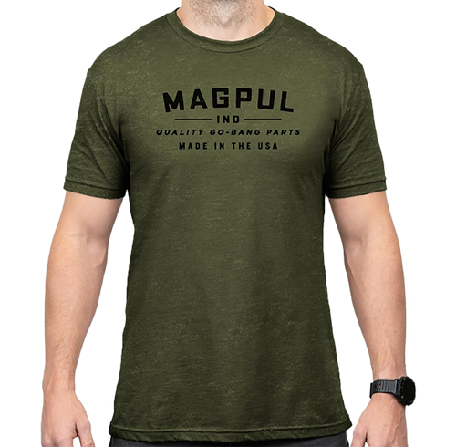 Magpul MAG1112-317-3XL Go Bang Parts  OD Green Cotton/Polyester Short Sleeve 3XL
