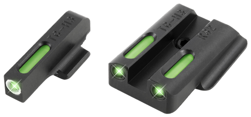 TruGlo TG13RS2A TFX  Black | Green Tritium & Fiber Optic White Outline Front Sight Green Tritium & Fiber Optic Rear Sight