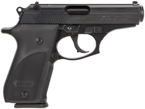 Bersa THUN380PM15 Thunder Plus Sub-Compact Frame 380 ACP 15+1, 3.50" Black Steel Barrel, Matte Black Serrated Steel Slide & Aluminum Frame w/Beavertail, Black Right Hand