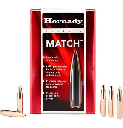 Hornady 30715 Match  30 Cal .308 178 gr Hollow Point Boat Tail Match 100 Per Box/ 15 Case