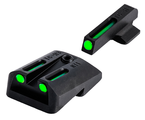 TruGlo TG131NT3 TFO  Green/Tritium/Fiber Optic Front Sight-Green/Tritium/Fiber Optic Rear Sight 1911 Officer