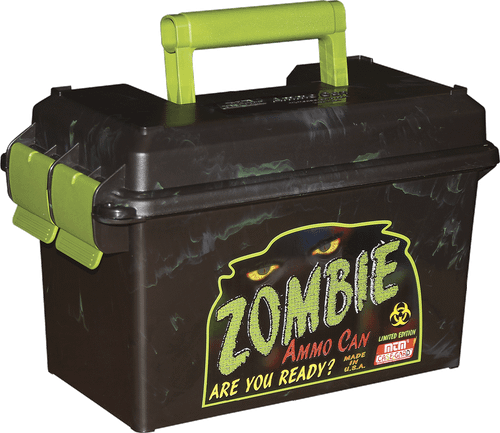 MTM Case-Gard AC50Z Ammo Can  50Cal Rifle Black w/Zombie Green Accents Polypropylene