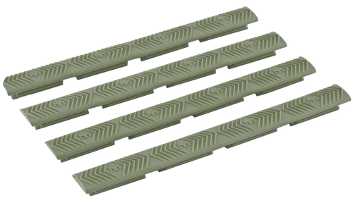 Ergo 4332OD WedgeLok Slot Cover  OD Green Rubber, 7 Slot Low Profile w/Aggressive Texture 4 Per Pack