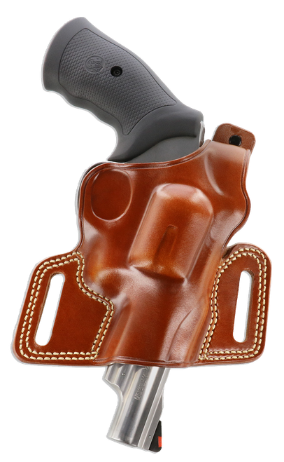 Galco SIL104 Silhouette  OWB Tan Leather Belt Slide Fits Ruger GP100 Fits S&W L Frame Fits 3-4.25" Barrel Right Hand