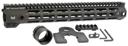 Midwest Industries MIG4M14 Tactical G4M Handguard AR-15 Black Hardcoat Anodized Black 14" 6061-T6 Aluminum M-LOK