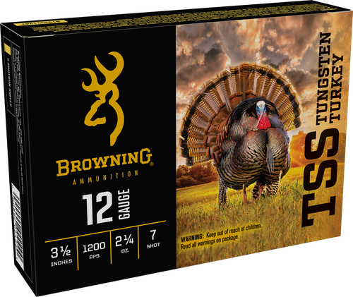 Browning Ammo B193921247 TSS Tungsten Turkey 12Gauge 3.50" 2 1/4oz Tungsten 7Shot 5 Per Box/10 Case