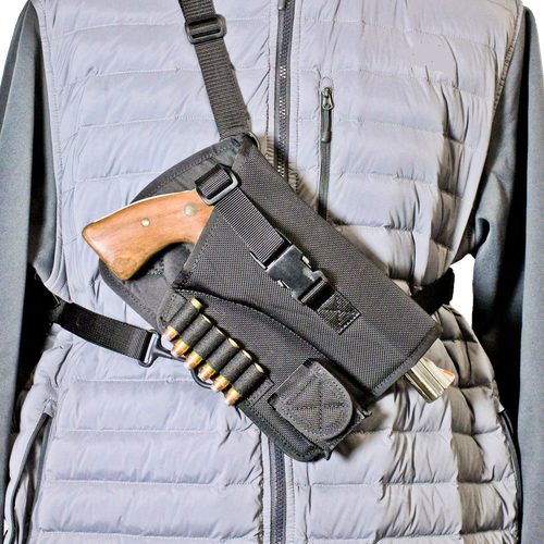 DeSantis Gunhide M72BALRZ0 Yukon Hunting Rig  Shoulder Nylon Shoulder Fits Ruger GP100 4" Right Hand