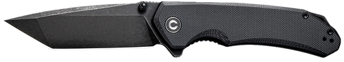 Civivi Knives C2023C Brazen  3.46" Folding Tanto Black Stonewashed D2 Steel Blade, Black Textured G10 Handle
