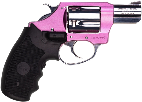 Charter Arms 53832 Undercover Lite Chic Lady Small 38 Special 5 Shot 2" High Polished Stainless Steel Barrel & Cylinder, Pink Aluminum Frame w/Black Crimson Trace Laser Grip, Exposed Hammer