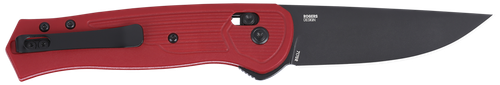 CRKT 7170R SERO  EDC 3.02" Folding Plain Black TiNi S35VN SS Blade, Red Textured GRN Handle