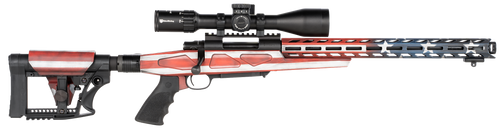 Howa HFLG65C16 M1500 APC Chassis Gen2 6.5 Creedmoor 10+1 16.25" Barrel, American Flag Cerakote Receiver, American Flag 6 Position Luth-AR MBA-4 with Aluminum Chassis Stock, Black Polymer Grip