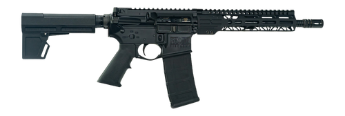 Faxon Firearms FXSPT3B105GA9 Sport  300 Blackout 30+1 10.50" Salt Bath Nitride Threaded Barrel, Aluminum Receiver w/Picatinny Rail, M-LOK Handguard, Black Polymer KAK Shockwave Pistol Brace, A2 Style