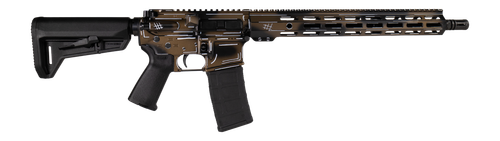 Shark Coast Tactical SCC101952AFDECC Anime-15  5.56 NATO 10+1 16" Black Nitride Barrel, Flat Dark Earth Cerakote Aluminum Receiver w/Picatinny Rail, M-LOK Handguard, Black Polymer Stock & Black Polyme