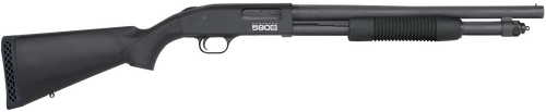 Mossberg 51605 590S  12 Gauge Pump 3" 9+1 18.50" Matte Blued Steel Barrel, Matte Blued Optic Ready Receiver, Fixed Black Synthetic Stock, Right Hand