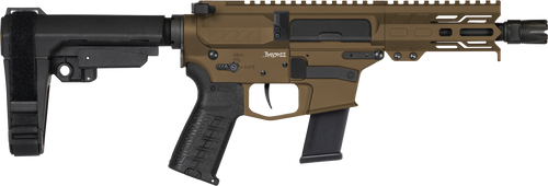 CMMG 45AB70FMB Banshee MKG 45 ACP 13+1 5" Black Nitride Medium Taper Threaded Barrel, EML 4" M-LOK Handguards, Midnight Bronze Cerakote Aluminum Picatinny Rail Receiver, CMMG Zeroed Grips