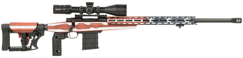 Howa HCRA73107USKMDT M1500 APC Chassis 308 Win 10+1 (3 Mags) 24" HB, American Flag Cerakote, Luth-AR MBA-4 Stock with Aluminum Chassis, 4-16x50 Scope, Bipod & 2 Grips