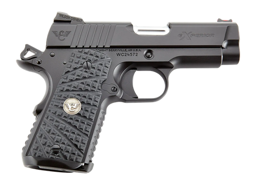 Wilson Combat XPSC9 eXperior Sentinel Sub-Compact Frame 9mm Luger 10+1 3.50" Stainless Match Grade Barrel, Black Armor-Tuff Carbon Steel Serrated Slide, Black Armor-Tuff Aluminum Frame w/Beavertail Bl