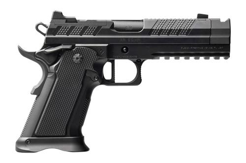 Fusion Firearms XP-COMP-9-BLK-P XP Comp 9mm Luger 17+1 4.60" Black Tennifer Compensated Barrel, Tennifer QPQ Steel Optic Ready/Ported/Serrated Slide &l Frame w/Beavertail & Picatinny Rail, Black Alumi