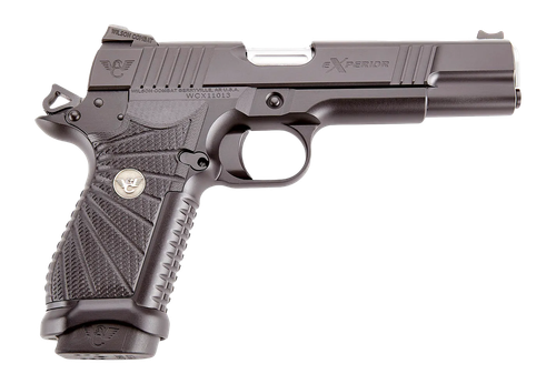 Wilson Combat XPDLP9 eXperior Full Size Frame 9mm Luger 10+1 5" Stainless Match Grade Barrel, Black Armor-Tuff Carbon Steel Serrated Slide & Frame w/Beavertail, Black G10 TRAK Grip, Ambidextrous
