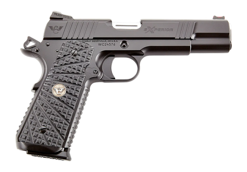 Wilson Combat XPFS45 eXperior Government 45 ACP 8+1 5" Stainless Match Grade Barrel, Black Armor-Tuff Carbon Steel Serrated Slide & Frame w/Beavertail, Black G10 TRAK Grip