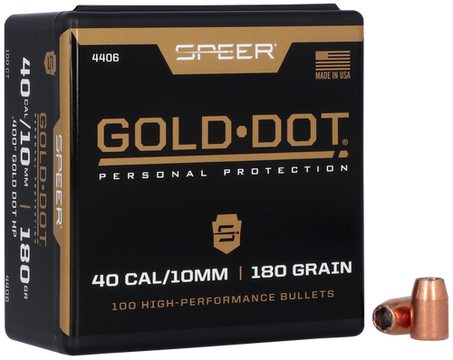 Speer 4406 Gold Dot Personal Protection 40Cal 180gr Hollow Point 100 Per Box/5 Case