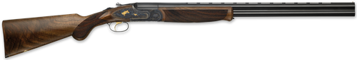 F.A.I.R. FRJBPRTG1628 Jubilee Prestige Tartargua Gold 16 Gauge 2rd 2.75" 28" Blued Barrel, Chrome Engraved Aluminum Receiver, Fine-Pitch Checkered Walnut Stock, Gold Trigger Includes ABS Case