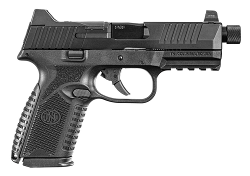FN 66101712 509M Tactical Bundle 9mm Luger 10+1 4.50" Black Threaded Barrel, Black Stainless Steel Optic Ready/Serrated Slide & Polymer Frame w/Picatinny Rail, Ambidextrous, 5 Magazines