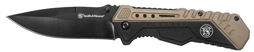S&W BLK/FDE Rub Alum S.A. Blk 3.5" CP12
