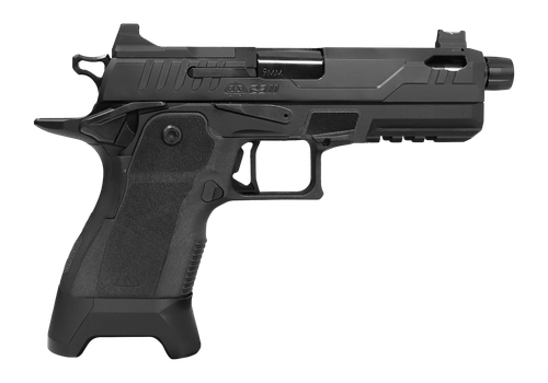 Oa Defense OA2311COMPACTPROPTBBLK 2311 Pro Compact 9mm Luger 17+1 4.25" Black DLC Threaded Barrel, Black Steel Optic Ready/Serrated Slide, Black Aluminum Frame w/Picatinny Rail, Black Polymer Grip, Am
