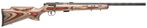 Savage Arms 92745 93 BRJ Full Size 22 WMR 5+1 21" Matte Black Heavy Spiral Fluted Barrel, Matte Black Carbon Steel Drilled & Tapped Receiver, Royal Jacaranda Monte Carlo Laminate Stock, Right Hand