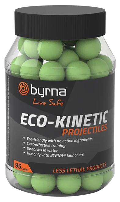 Byrna Technologies RB68403 ECO-Kinetic  95ct Green Water Soluble Projectile Compatible w/ Byrna Launchers