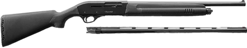 Akkar 111225 Churchill 220 Combo 20 Gauge with 18.50" or 26" Barrel, 3" Chamber, 5+1 Capacity, Blued Metal Finish & Black Synthetic Right Hand (Full Size)