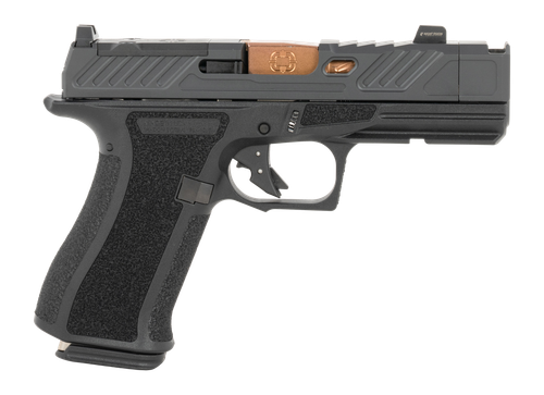 Shadow Systems SS-5211-B CR920XP Elite Sub-Compact Frame 9mm Luger 15+1 3.65" Compensated/Match Grade Spiral Bronze TICN Barrel, Black Nitride Optic Cut/Serrated/Window Cut Slide, Black Polymer Frame