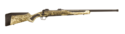 Savage Arms 57000 110 Predator Full Size 22-250 Rem 4+1 24" Matte Black Fluted, Threaded Barrel, Matte Black Carbon Steel Receiver, Fixed AccuStock w/AccuFit Mossy Oak Terra Synthetic Stock