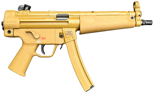 HK 81001078 SP5 RAL8000 9mmx19 30+1 8.86" Black Navy-Style Threaded Barrel, Flat Dark Earth Receiver, FDE Polymer Grip, 2 Magazines