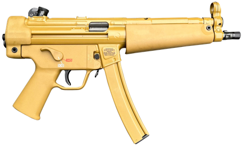 HK 81001078 SP5 RAL8000 9mmx19 30+1 8.86" Black Navy-Style Threaded Barrel, Flat Dark Earth Receiver, FDE Polymer Grip, 2 Magazines
