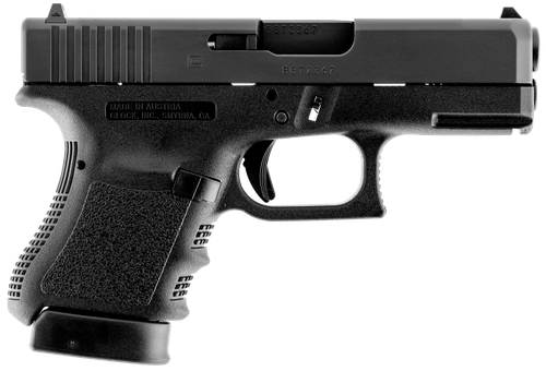Glock PI3650201FGR G36 Gen3 Sub-Compact 45 ACP 6+1 3.78" Polygonal Rifled Barrel, Matte Black Serrated Slide, Black Polymer Frame w/Picatinny Rail, Black Textured Finger Grooved Polymer Grip