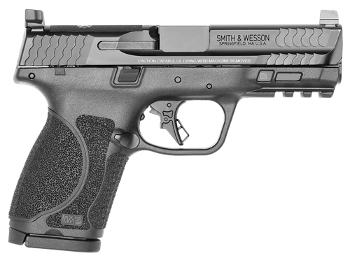 Smith & Wesson 13563 M&P M2.0  Compact 9mm Luger 15+1, 4" Black Armornite Steel Barrel & Optic Cut/Serrated Slide, Matte Black Polymer Frame w/Picatinny Rail