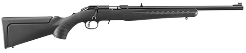 Ruger 8313 American Rimfire Compact Compact 17 HMR 9+1 18" Satin Blued Steel Barrel, Satin Blued Steel Drilled & Tapped Receiver,  Black Synthetic Adjustable Stock, Right Hand