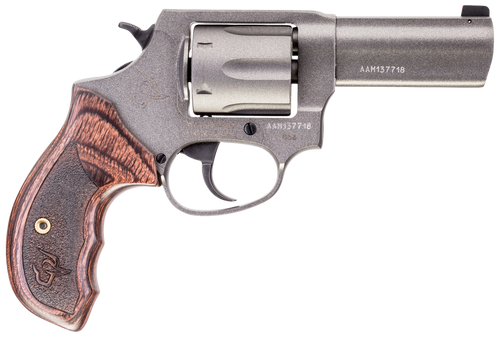 Taurus 28563CNS 856 Defender 38 Special +P Caliber with 3"  Barrel, 6rd Capacity Cylinder, Overall Tungsten Gray Cerakote Finish Steel, Altamont Wood Grip & Night Front Sight