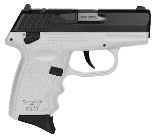 SCCY Industries CPX4CBWTRDRG3 CPX-4 RD 380 ACP 10+1 2.96" White Polymer/Serrated Black Nitride Stainless Steel Slide/Finger Grooved White Polymer Grip