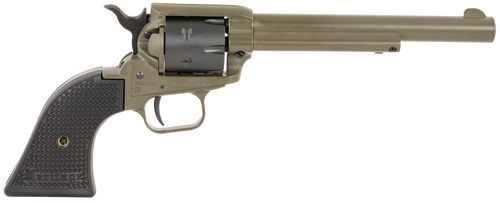 Heritage Mfg RR22T6 Rough Rider  22 LR 6 Shot 5.50" OD Green Cerakote Barrel, OD Green Cerakote w/Black Accents Frame, Black Cerakote Cylinder, Black Star Polymer Grips