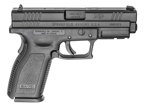 Springfield Armory XD9101 XD Service *CA Compliant 9mm Luger 10+1 4" Black Melonite Steel Barrel & Serrated Slide, Black Polymer Frame w/Picatinny Rail, Black Polymer Grip