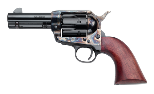 Pietta HF357CHS312NM 1873 Great Western II Posse 357 Mag 6rd 3.50" Blued Steel Barrel & Cylinder, Color Case Hardened Steel Frame, Walnut Grip, Exposed Hammer