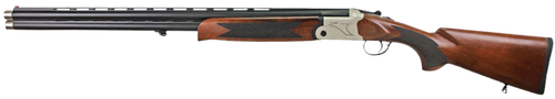 Iver Johnson Arms IJ60012LW28S IJ600 Lightweight Full Size 12 Gauge Break Open 3" 2rd 28" Black Over/Under Vent Rib Barrel, Silver Engraved Aluminum Receiver, Fixed Walnut Wood Stock, Ambidextrous